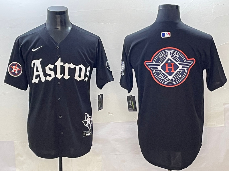Men Houston Astros blank black MLB Nike 2025 jersey style  26